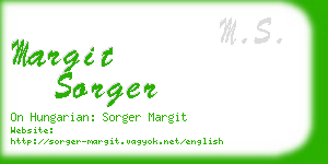 margit sorger business card
